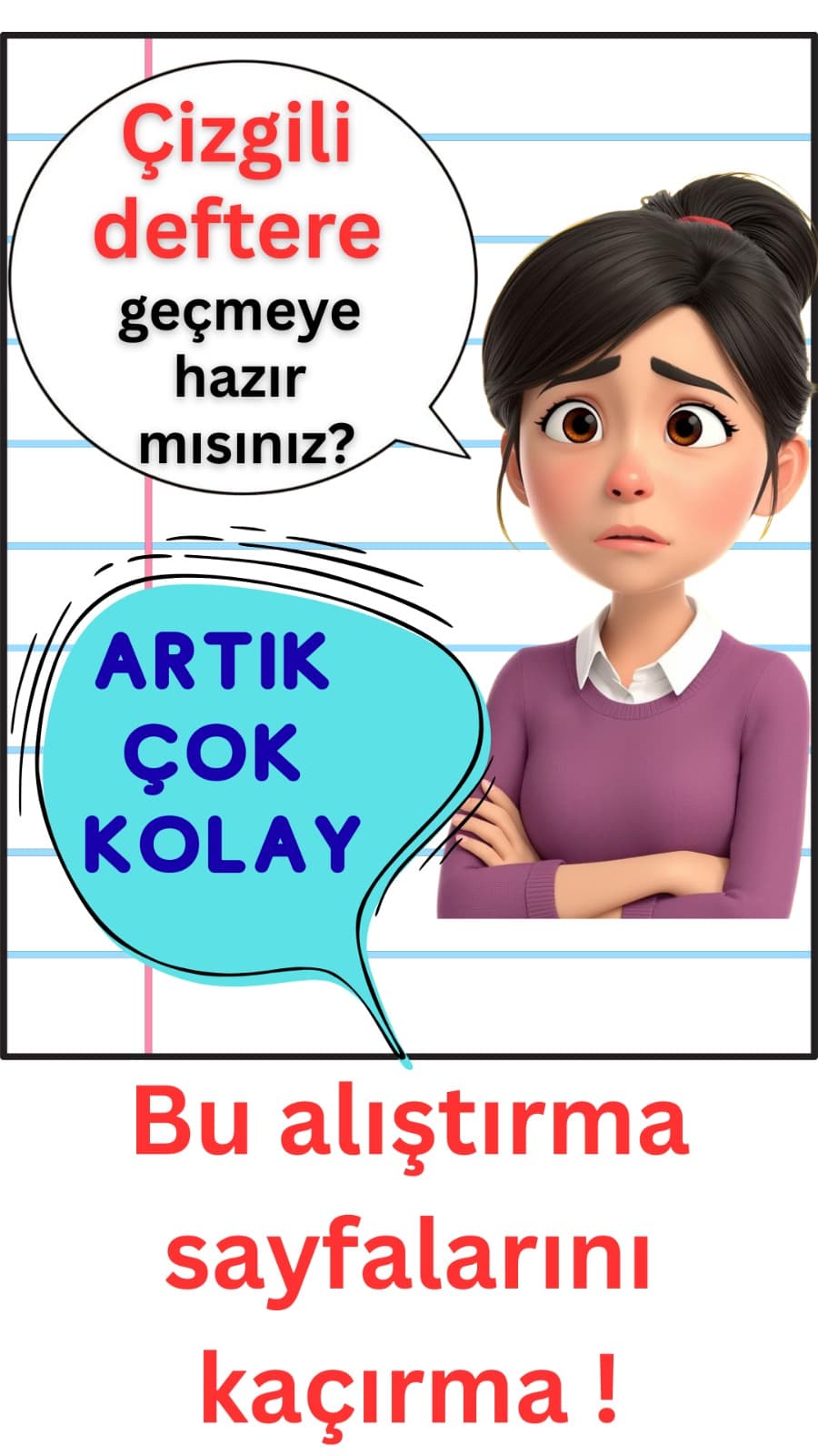 ÇİZGİLİ  DEFTER  ALIŞTIRMALARI
