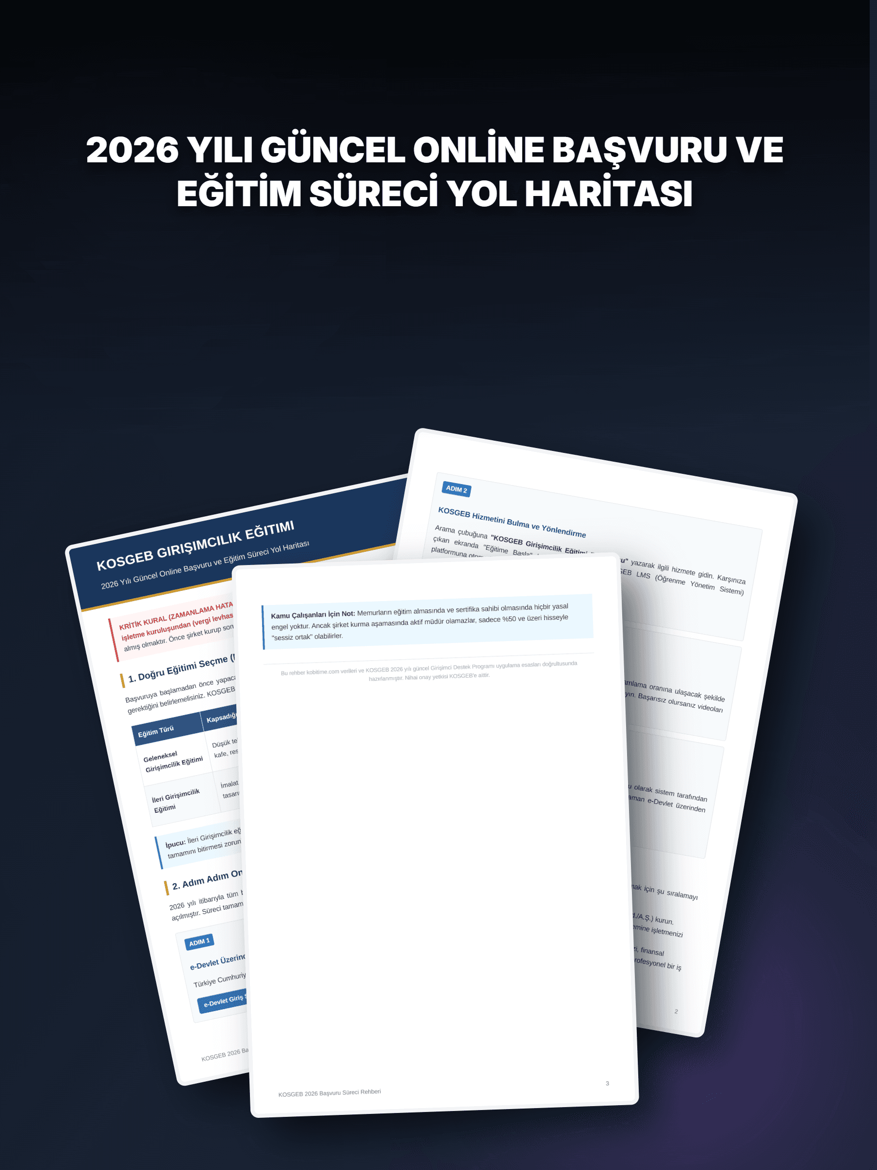 2026 YILI GÜNCEL ONLİNE BAŞVURU VE EĞİTİM SÜRECİ YOL HARİTASI